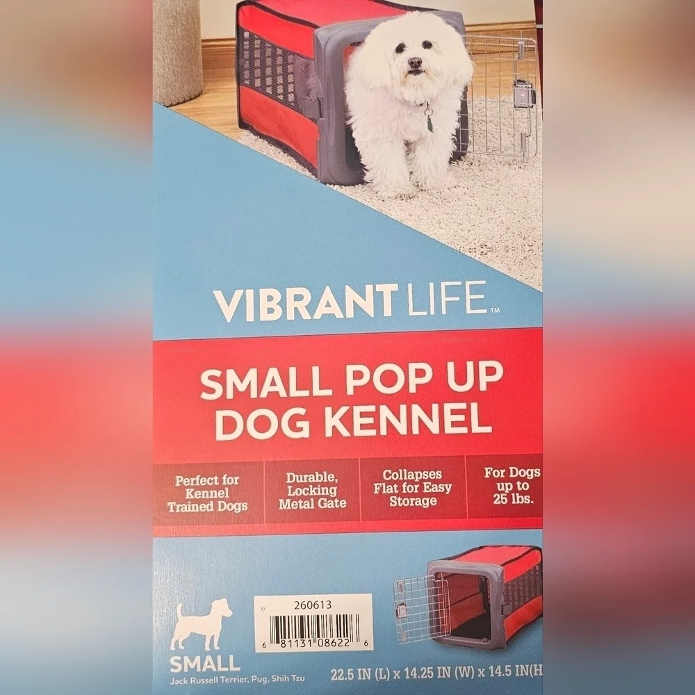 NEW Vibrant life Small Pop-Up Dog Kennel